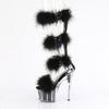 ADORE-728F Plateau Sandaletten Schwarz | Pleaser