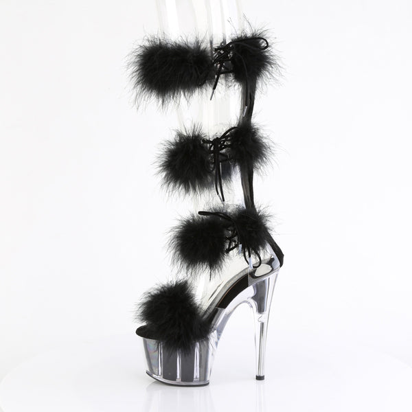 ADORE-728F Plateau Sandaletten Schwarz | Pleaser