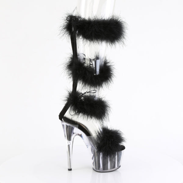 ADORE-728F Plateau Sandaletten Schwarz | Pleaser