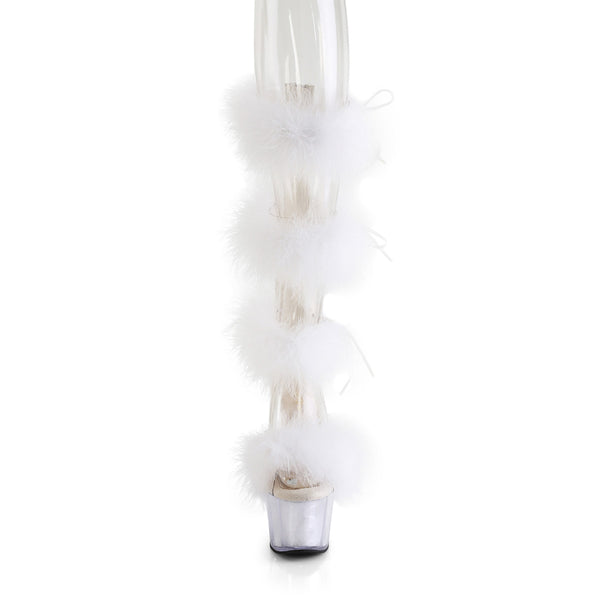 ADORE-728F Plateau Sandaletten Weiss von Pleaser – Ansicht 2