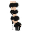 ADORE-728F Plateau Sandaletten Schwarz | Pleaser