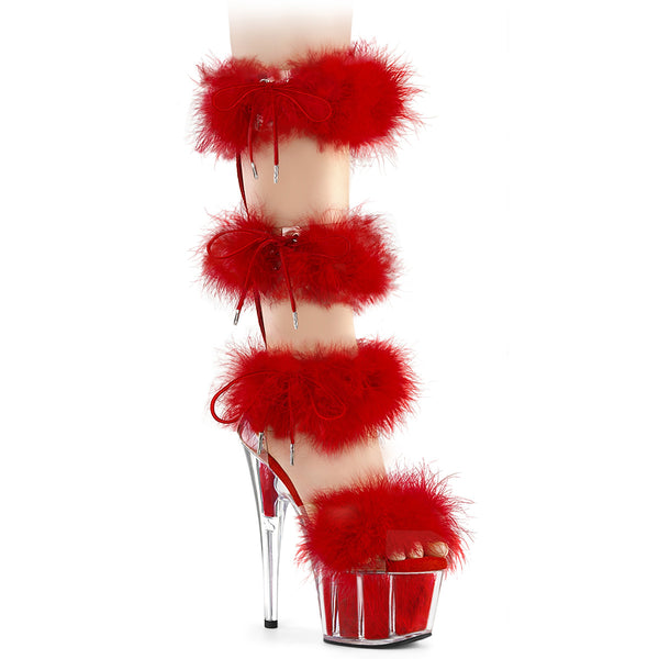 ADORE-728F Plateau Sandaletten Rot | Pleaser