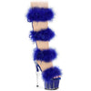 ADORE-728F Plateau Sandaletten Blau | Pleaser