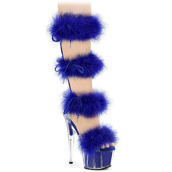 ADORE-728F Plateau Sandaletten Blau | Pleaser