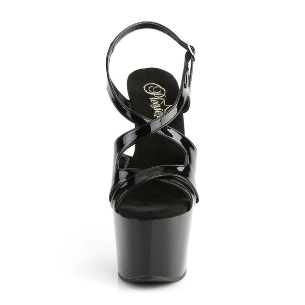 ADORE-730 Plateau Sandaletten Lack Schwarz von Pleaser – Ansicht 2