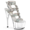 ADORE-756RS Plateau Sandaletten Transparent | Pleaser