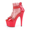 ADORE-765RM Plateau Sandaletten Rot Glitzer Lack Strass Netz von Pleaser – Ansicht 3
