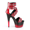 ADORE-766 Plateau Sandaletten Schwarz Rot Lack von Pleaser – Ansicht 5