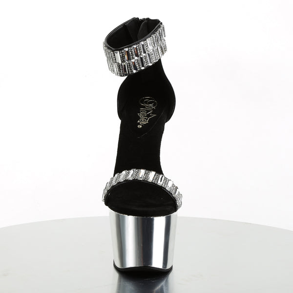ADORE-769RS Plateau Sandaletten Schwarz von Pleaser – Ansicht 2