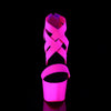 ADORE-769UV Plateau Sandaletten Neon Pink UV von Pleaser – Ansicht 2
