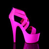 ADORE-769UV Plateau Sandaletten Neon Pink UV von Pleaser – Ansicht 5