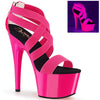 ADORE-769UV Plateau Sandaletten Neon Pink UV von Pleaser