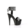 ADORE-770 Plateau Sandaletten mit Glitzersteinbesatz - Schwarz Lack von Pleaser – Ansicht 5