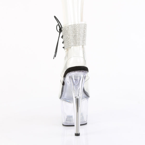 ADORE-791-2RS Plateau Sandaletten Schwarz/Transparent | Pleaser