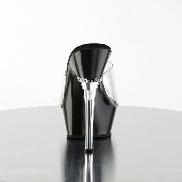 ALLURE-601 Plateau Pantoletten Schwarz/Transparent von Pleaser – Ansicht 4