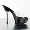 ALLURE-601 Plateau Pantoletten Schwarz/Transparent von Pleaser – Ansicht 5