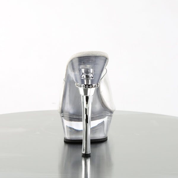 ALLURE-601 Plateau Pantoletten Transparent von Pleaser – Ansicht 4