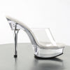 ALLURE-601 Plateau Pantoletten Transparent von Pleaser – Ansicht 5