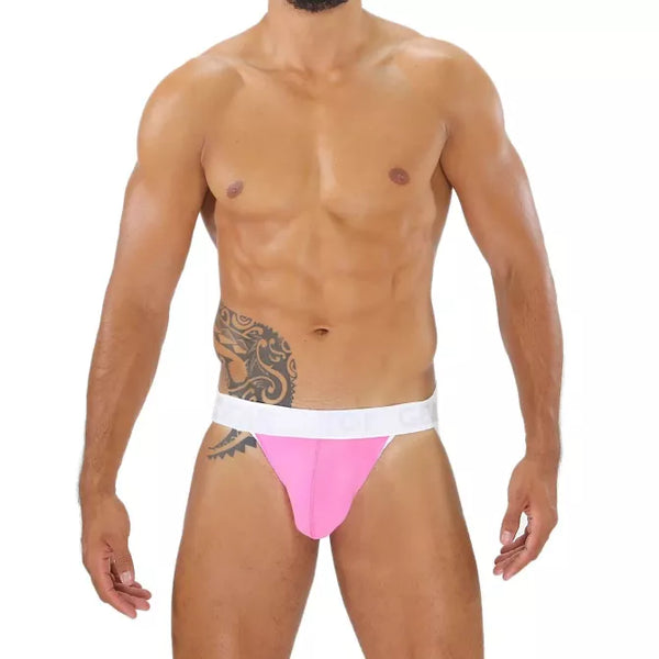 Pinkweißes Alpha Jockstrap im sportlichen Premium Design von TOF Paris – Ansicht 3