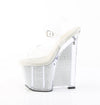 AMAZE-808SRS Plateau Sandaletten Transparent Strass | Pleaser