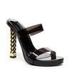 AMIE Plateau Pantoletten Schwarz Lack | Giaro SALE