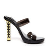 AMIE Plateau Pantoletten Schwarz Lack | Giaro SALE