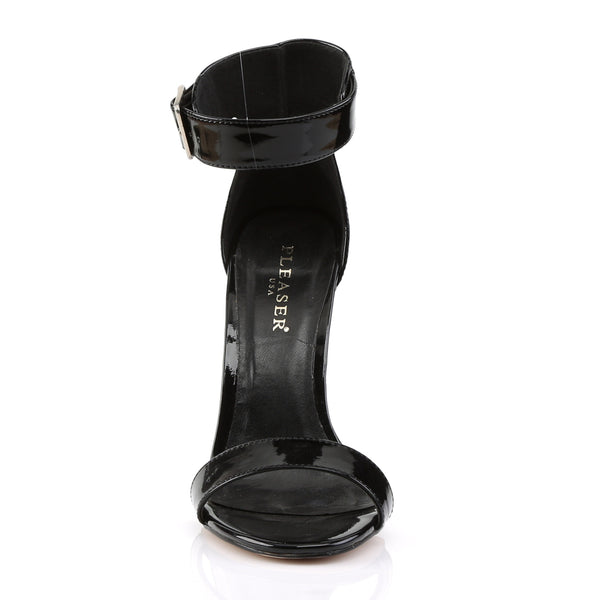AMUSE-10 Sandaletten Schwarz Lack | Pleaser