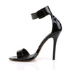 AMUSE-10 Sandaletten Schwarz Lack | Pleaser