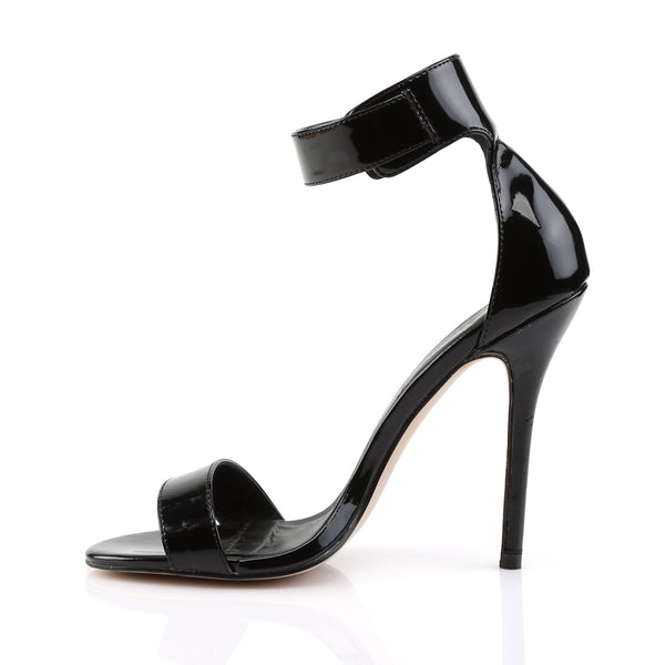 AMUSE-10 Sandaletten Schwarz Lack | Pleaser