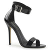 AMUSE-10 Sandaletten Schwarz Lack | Pleaser