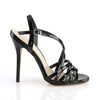 AMUSE-13 Sandaletten Schwarz Lack | Pleaser