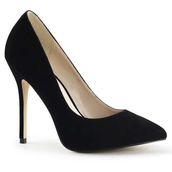 AMUSE-20 Pumps Schwarz Samt | Pleaser