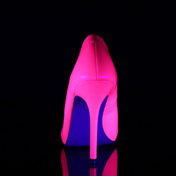 AMUSE-20 Pumps Lack Neon Fuchsia UV von Pleaser – Ansicht 4
