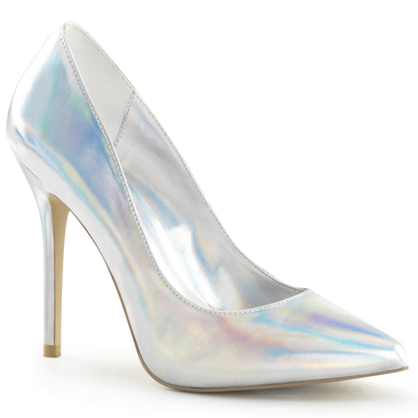 AMUSE-20 Pumps Silber Hologramm von Pleaser
