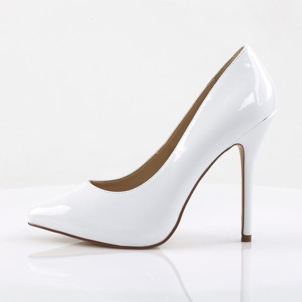 AMUSE-20 Pumps Lack Weiß | Pleaser