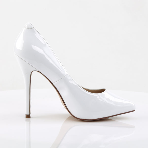 AMUSE-20 Pumps Lack Weiß | Pleaser