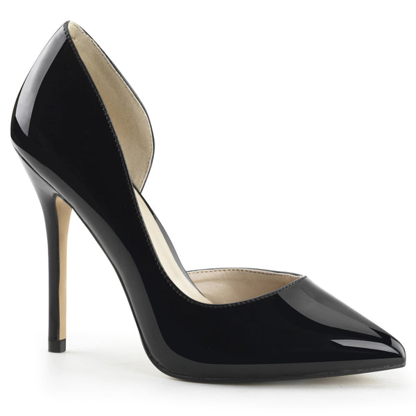 AMUSE-22 Pumps Lack Schwarz von Pleaser
