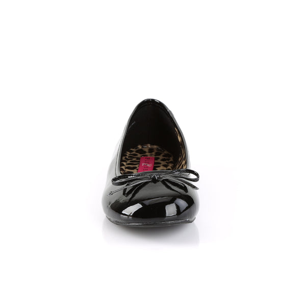 ANNA-01 Ballerina Schuhe Schwarz Lack Leo von Pleaser Pink Label – Ansicht 2