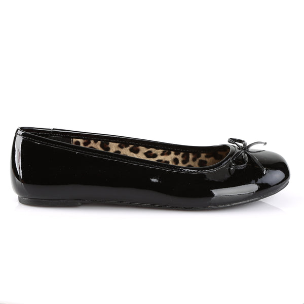 ANNA-01 Ballerina Schuhe Schwarz Lack Leo von Pleaser Pink Label – Ansicht 5