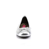 ANNA-01 Ballerina Schuhe Silber | Pleaser Pink Label SALE