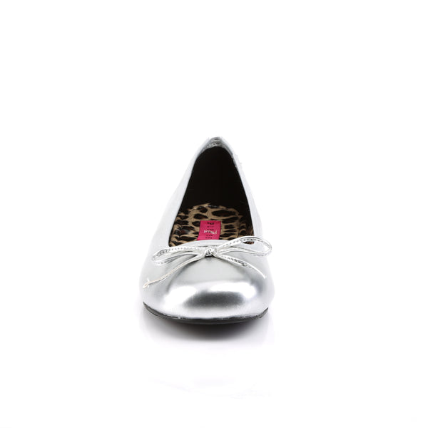 ANNA-01 Ballerina Schuhe Silber | Pleaser Pink Label SALE