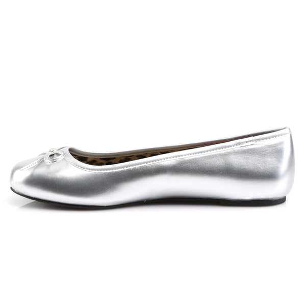 ANNA-01 Ballerina Schuhe Silber | Pleaser Pink Label SALE
