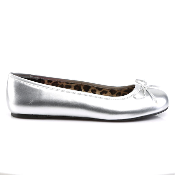 ANNA-01 Ballerina Schuhe Silber | Pleaser Pink Label SALE