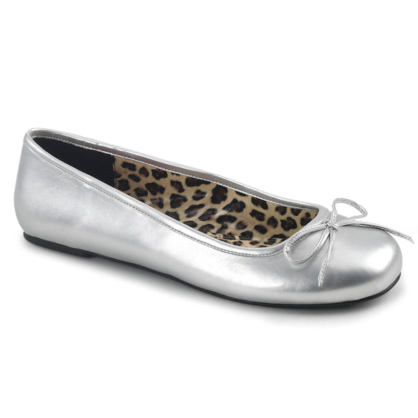 ANNA-01 Ballerina Schuhe Silber | Pleaser Pink Label SALE