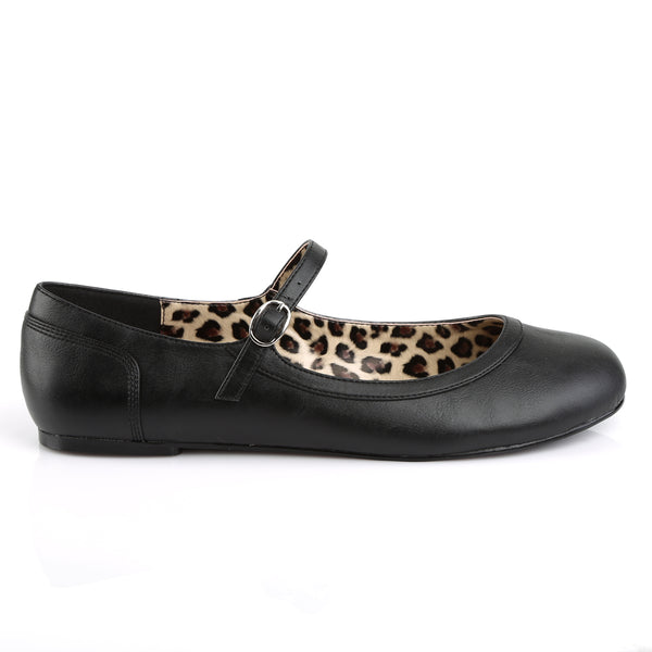 ANNA-02 Ballerina Schuhe mit Riemchen Schwarz Matt Leo von Pleaser Pink Label – Ansicht 5