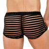 Schwarze verführerische Boxer mit transparentem Design von TOF Paris – Ansicht 3