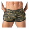 Olivgrüne sexy Mini Army Shorts mit knapper Passform von TOF Paris