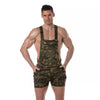 Olivgrüne knapp geschnittene Cargo Shorts im sexy Army Stil von TOF Paris – Ansicht 2