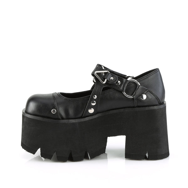 ASHES-33 Plateau Schuhe Schwarz Matt von DemoniaCult – Ansicht 3