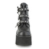 ASHES-55 Plateau Stiefeletten mit Fledermäusen Schwarz von DemoniaCult – Ansicht 2